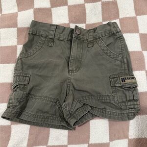 Kids Healthtex Olive Green Cargo Shorts